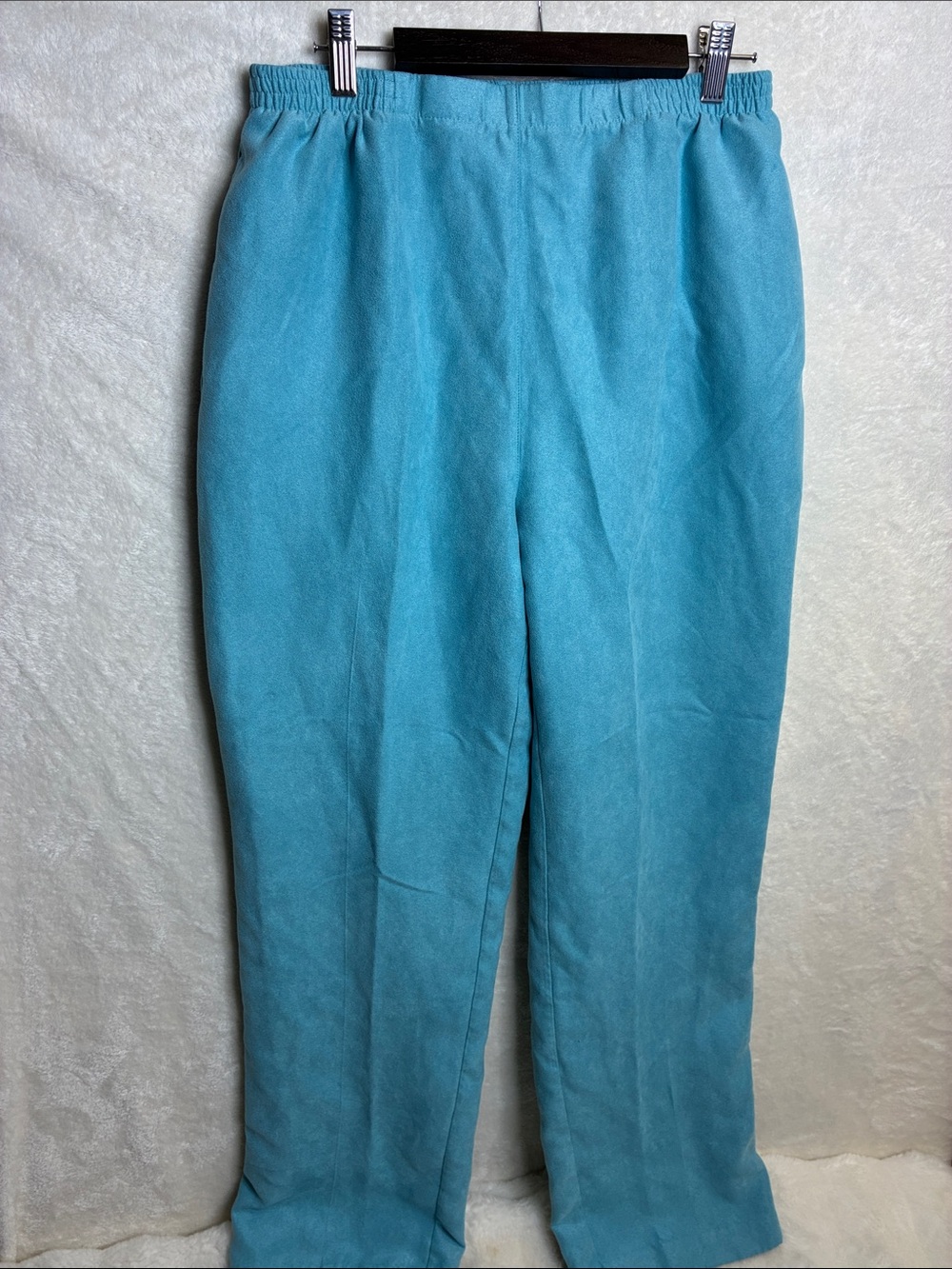Women’s Aqua Blue Elastic Waist Sweatpants